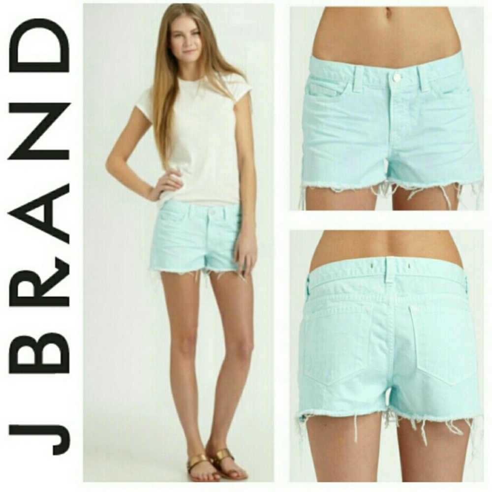J Brand Cut-Off Shorts in Aqua - Size 28